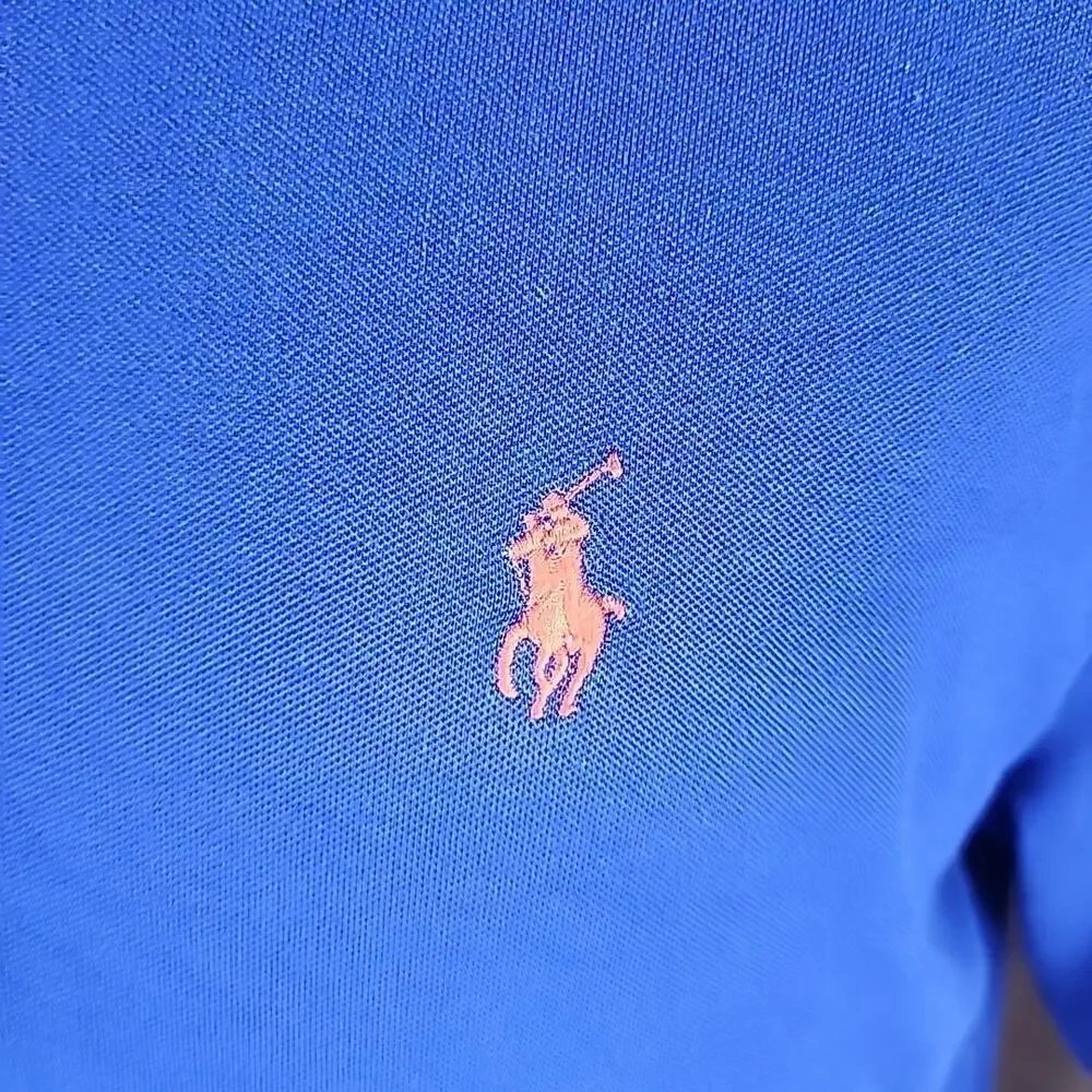 Polo Golf Ralph Lauren Wicking Stretch Polo Shirt Short Sleeve Size M Blue